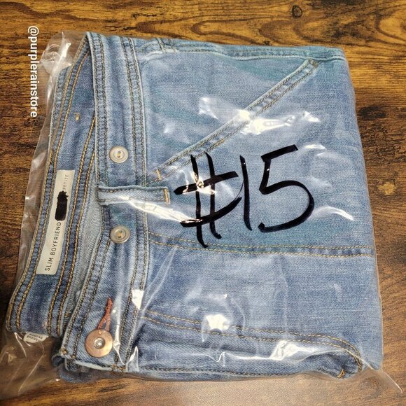 Pilcro Anthropologie Jeans 36 P Slim Boyfriend High Rise Medium Light Wash - Picture 12 of 12